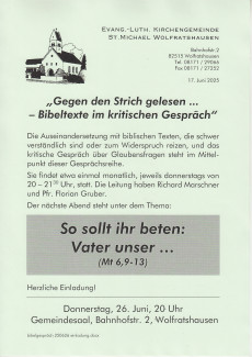 Bibelgespräch 26.6.25