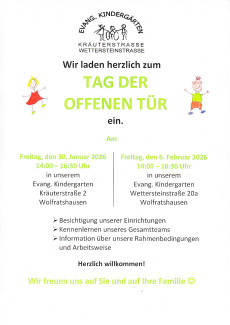 Kindergarten Tag der offenen Tür 2026